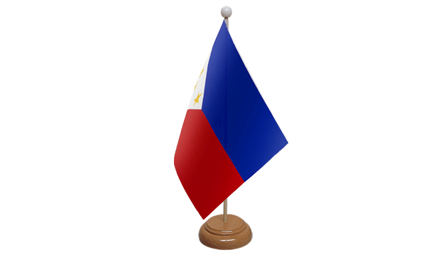 Philippines Small Flag with Wooden Stand